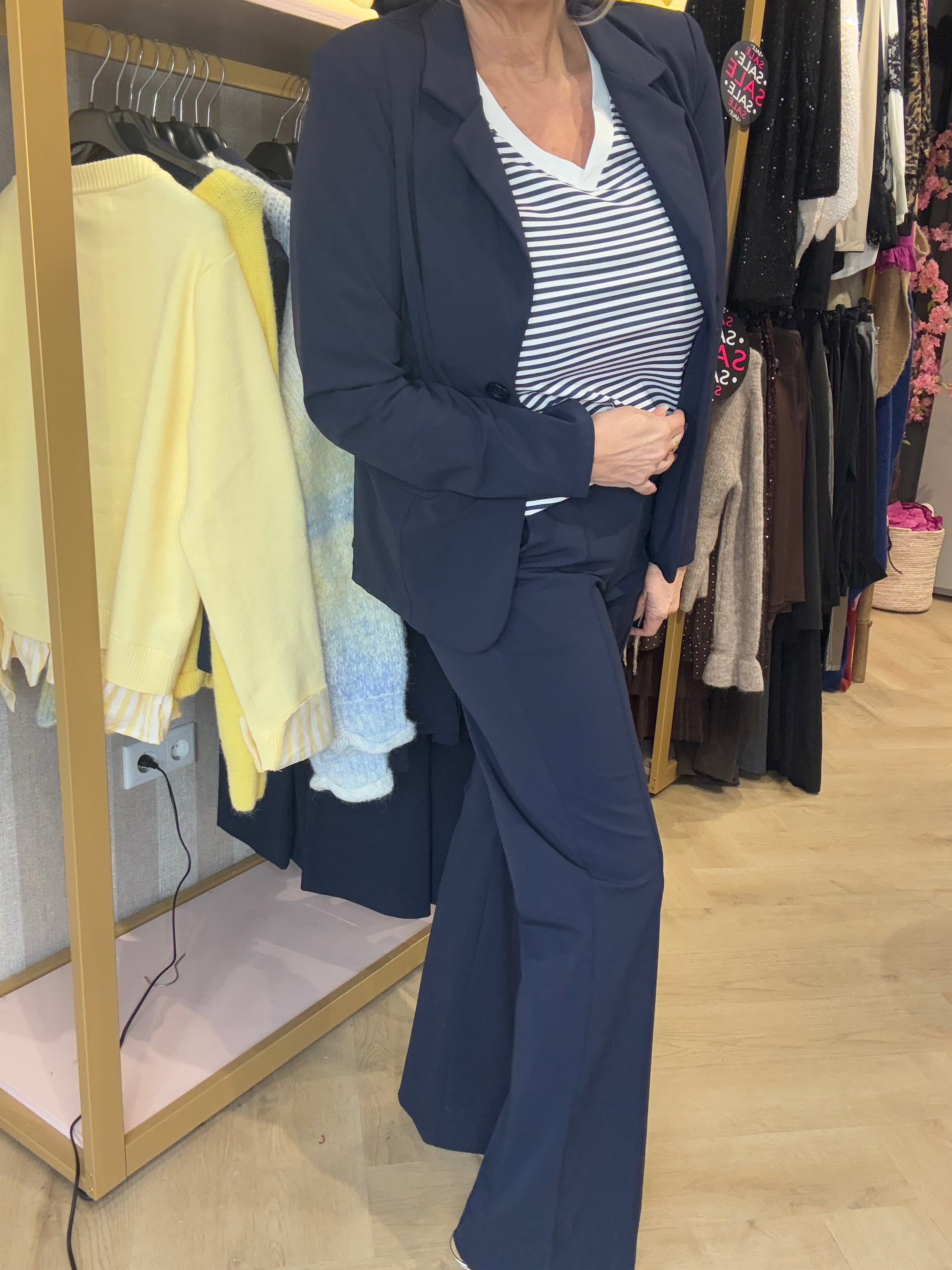 Broek Flared Triple Nine Navy